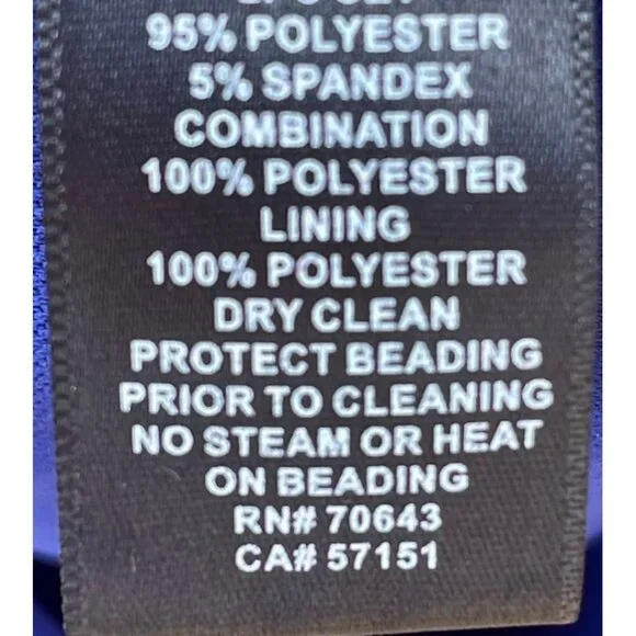 Jessica Howard Royal Blue Tiered Cocktail Dress Size 10 w/ Brooch Embellishment - Picture 8 of 8